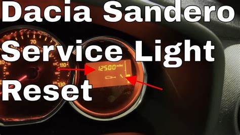 dacia sandero 2017 service light reset